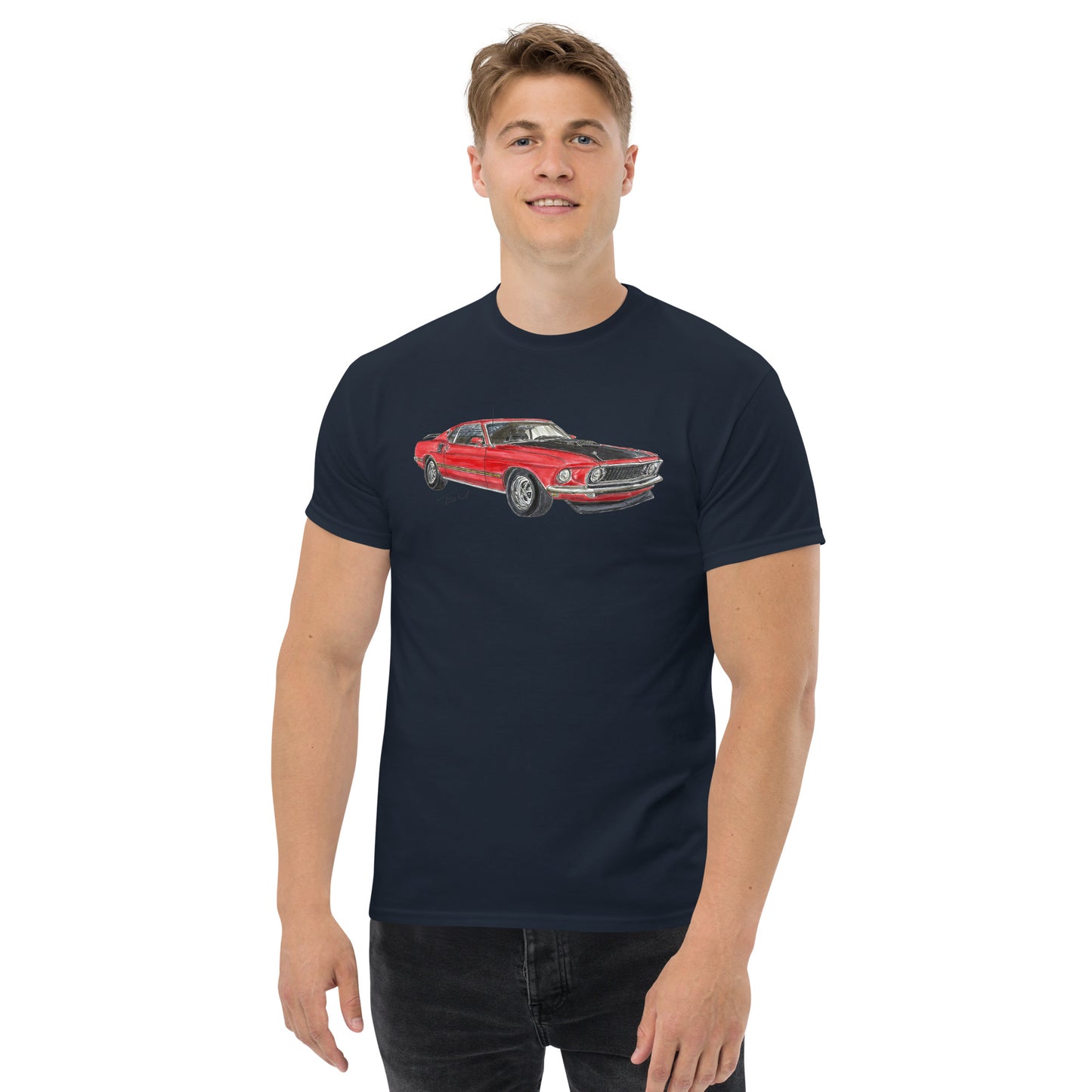 1969 M Mach 1 Red Gildan 5000 T-Shirt