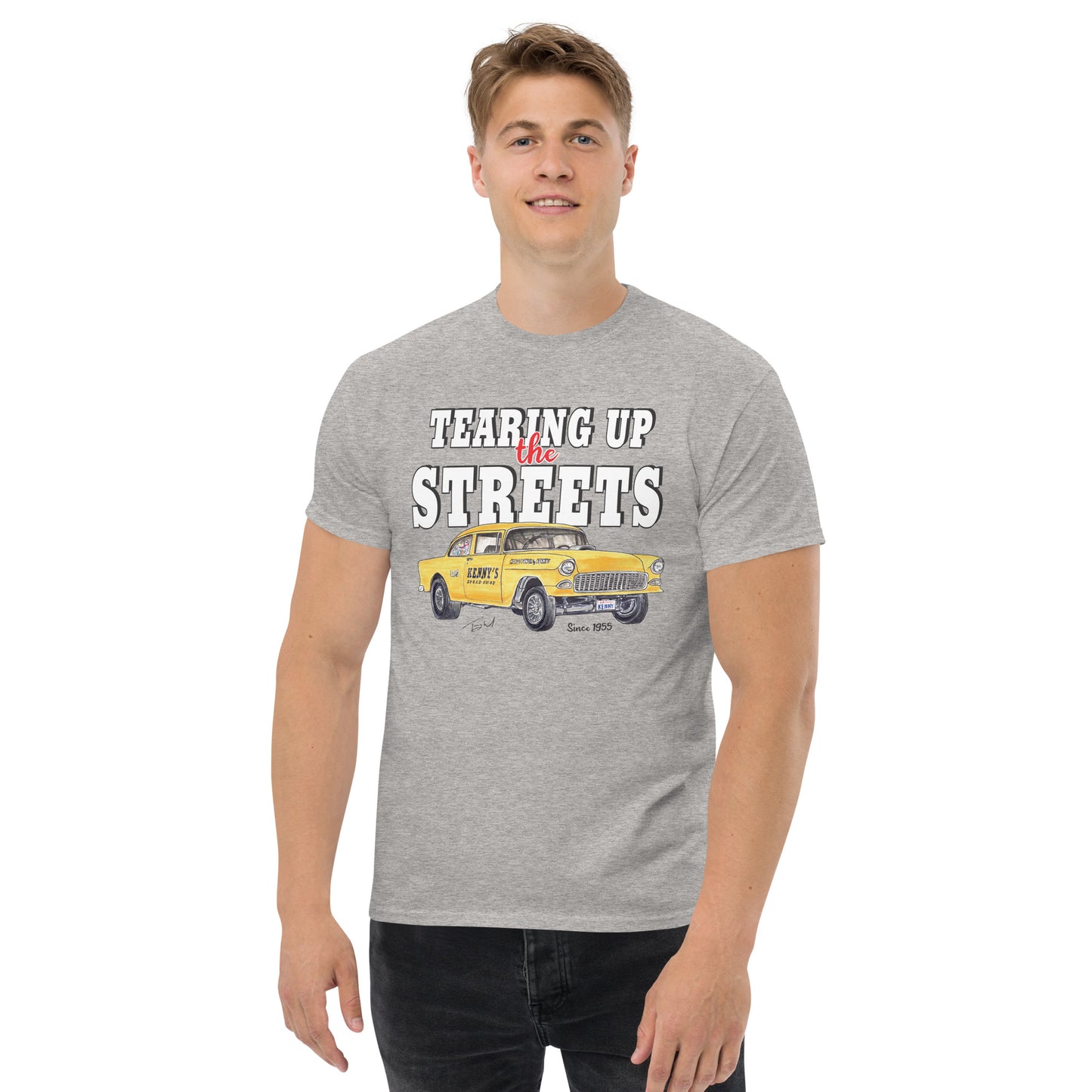 1955 Chevy Gasser – Tearing Up the Streets Tee