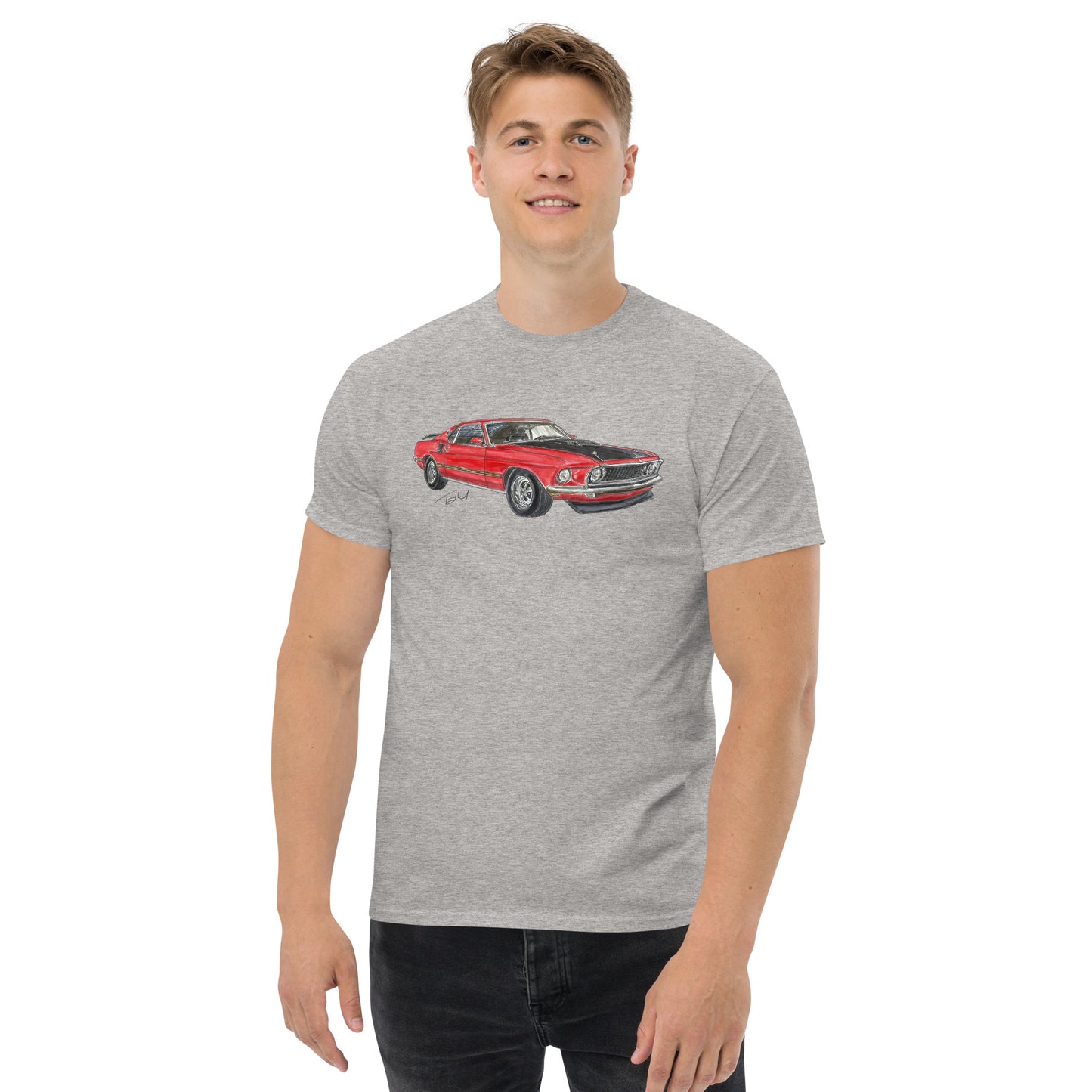 1969 M Mach 1 Red Gildan 5000 T-Shirt