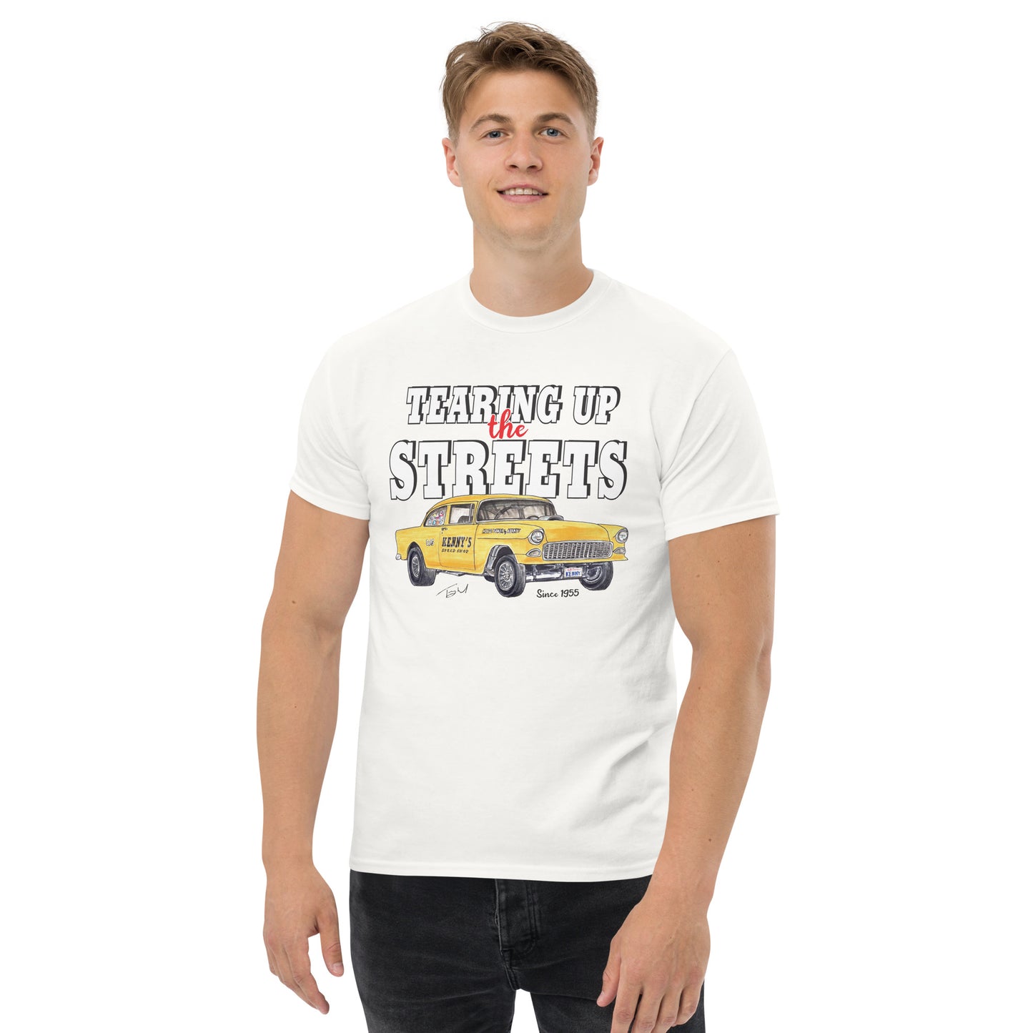 1955 Chevy Gasser – Tearing Up the Streets Tee