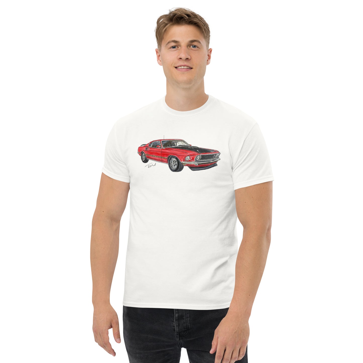 1969 M Mach 1 Red Gildan 5000 T-Shirt