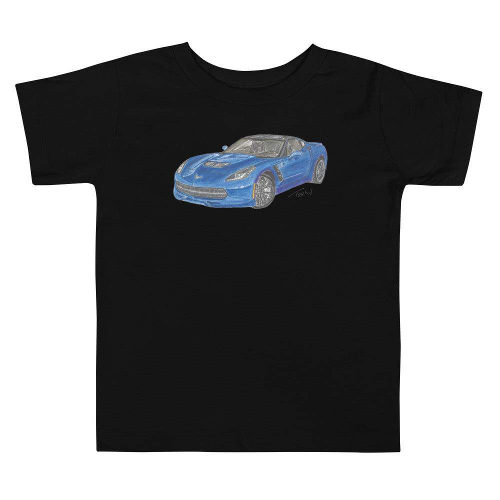 2015 C Stingray Blue Toddler Short Sleeve Tee