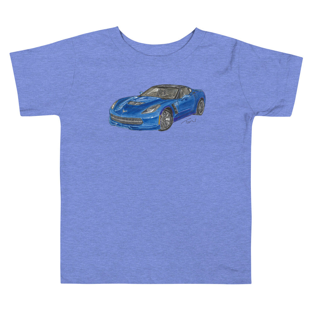 2015 C Stingray Blue Toddler Short Sleeve Tee