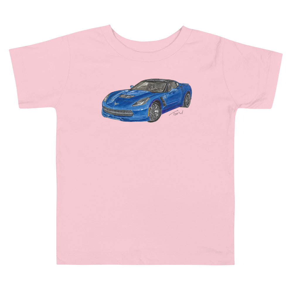 2015 C Stingray Blue Toddler Short Sleeve Tee