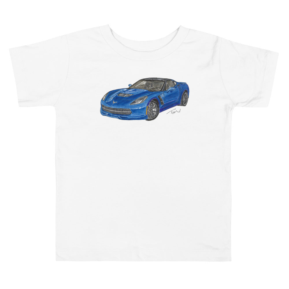 2015 C Stingray Blue Toddler Short Sleeve Tee