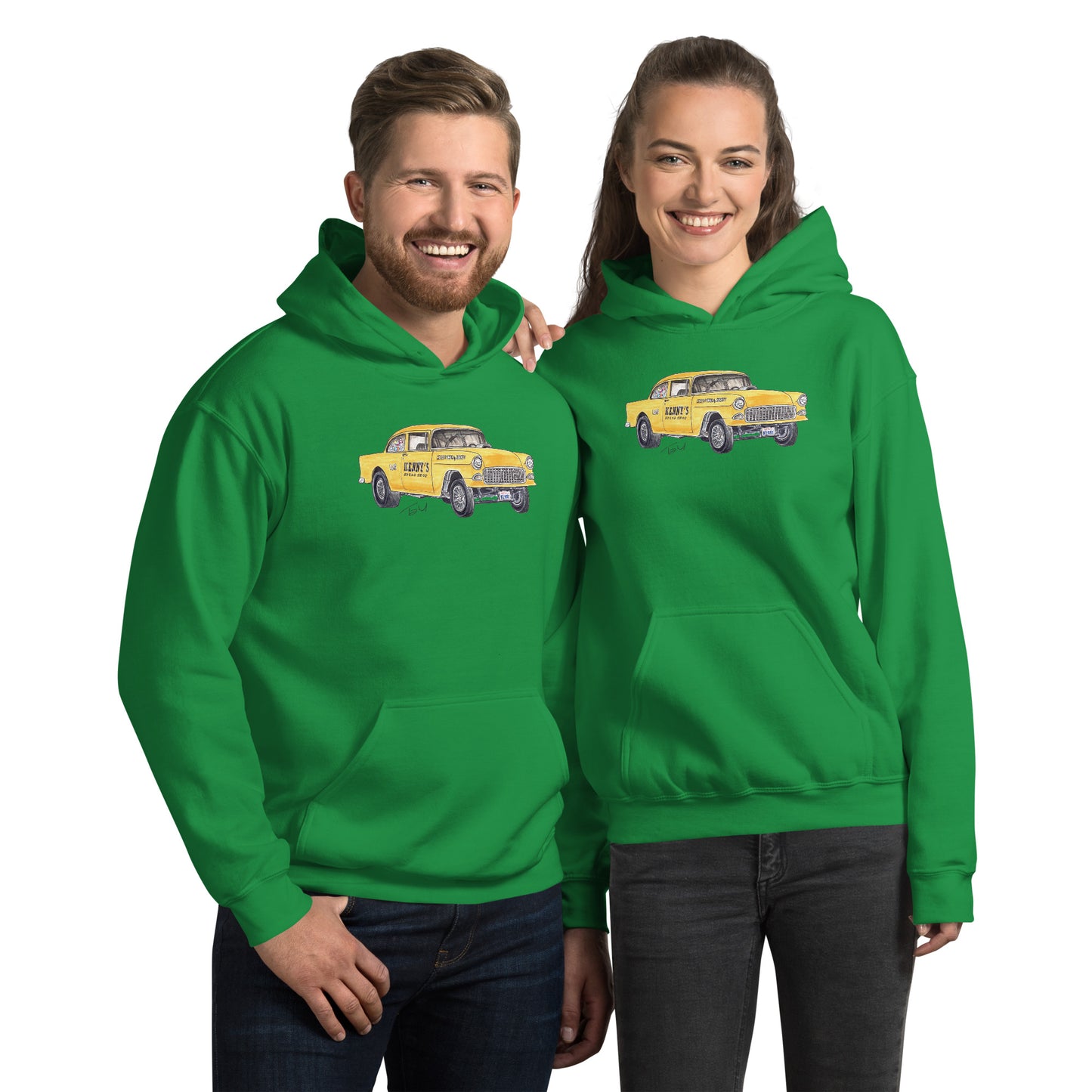 1955 Chevy Gasser – Kenny’s Speed Shop Unisex Hoodie