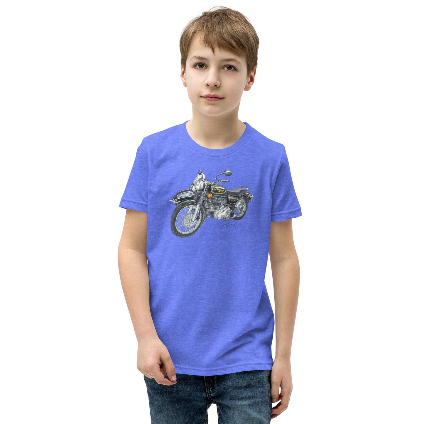 British Royal Enfield Motorcycle SC Youth Short Sleeve T-Shirt