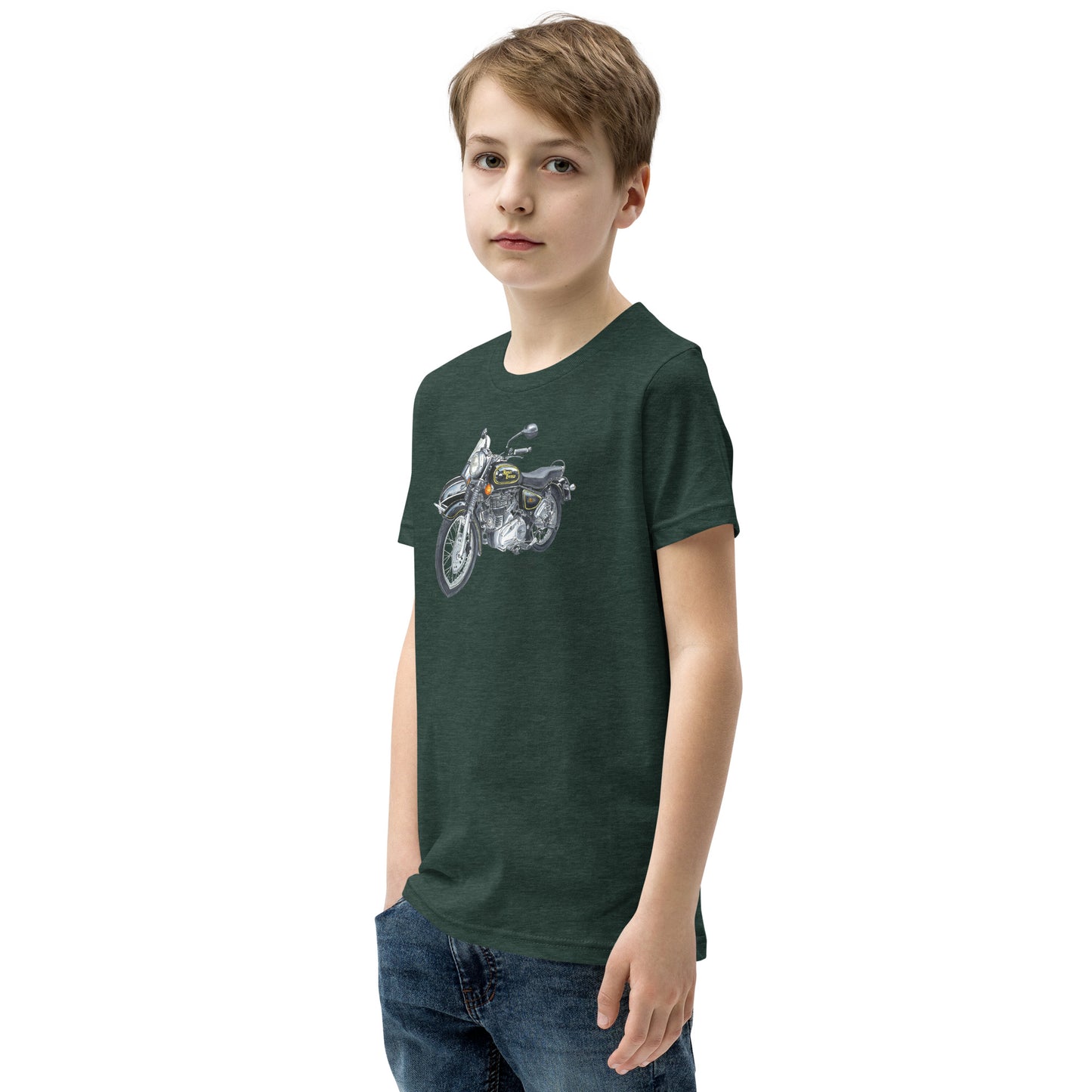 British Royal Enfield Motorcycle SC Youth Short Sleeve T-Shirt