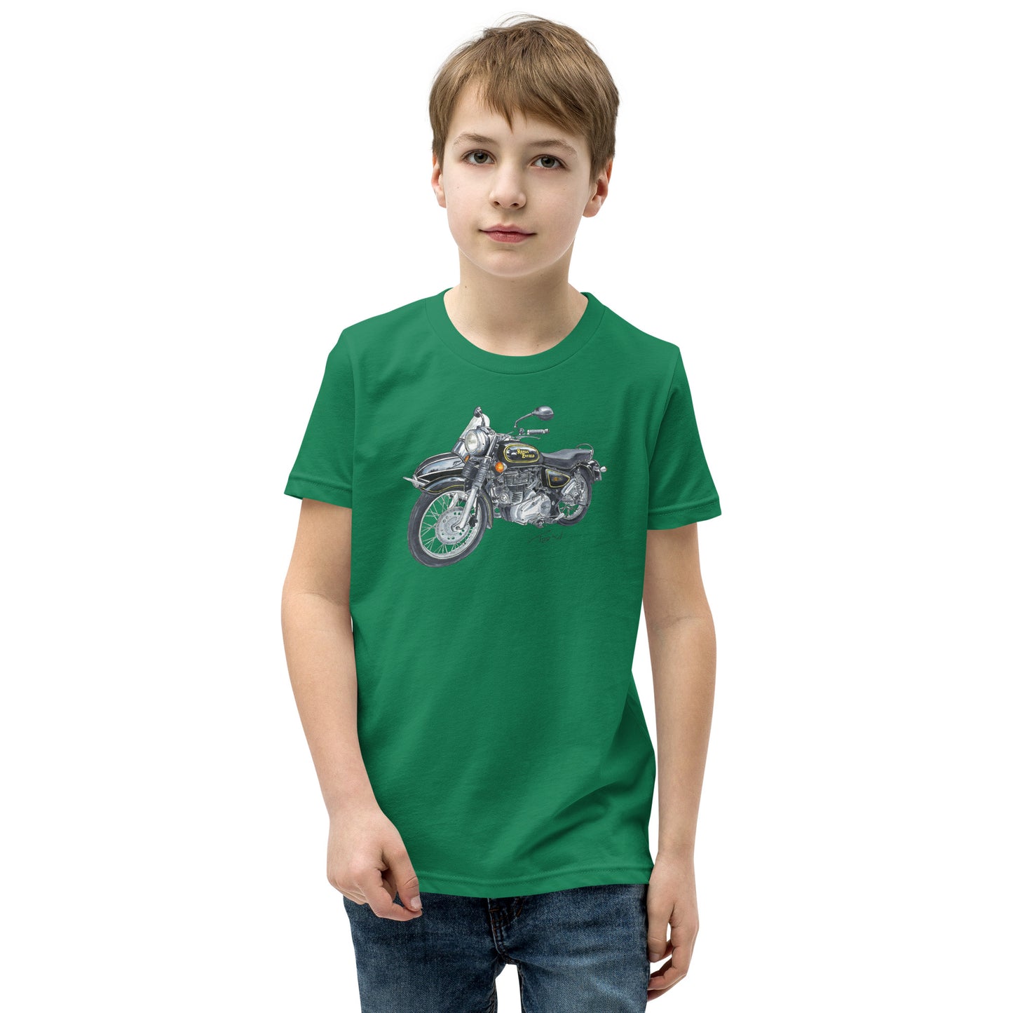 British Royal Enfield Motorcycle SC Youth Short Sleeve T-Shirt