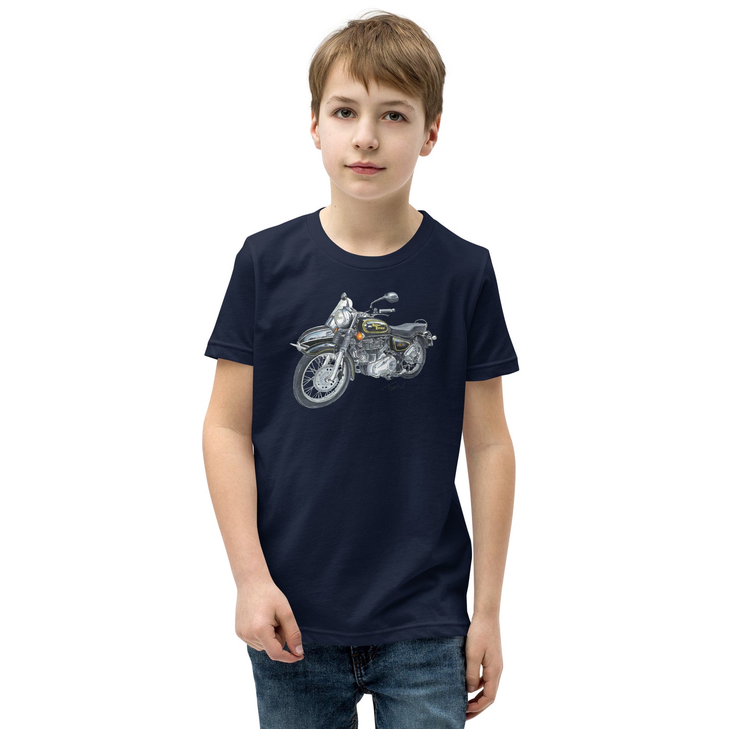 British Royal Enfield Motorcycle SC Youth Short Sleeve T-Shirt