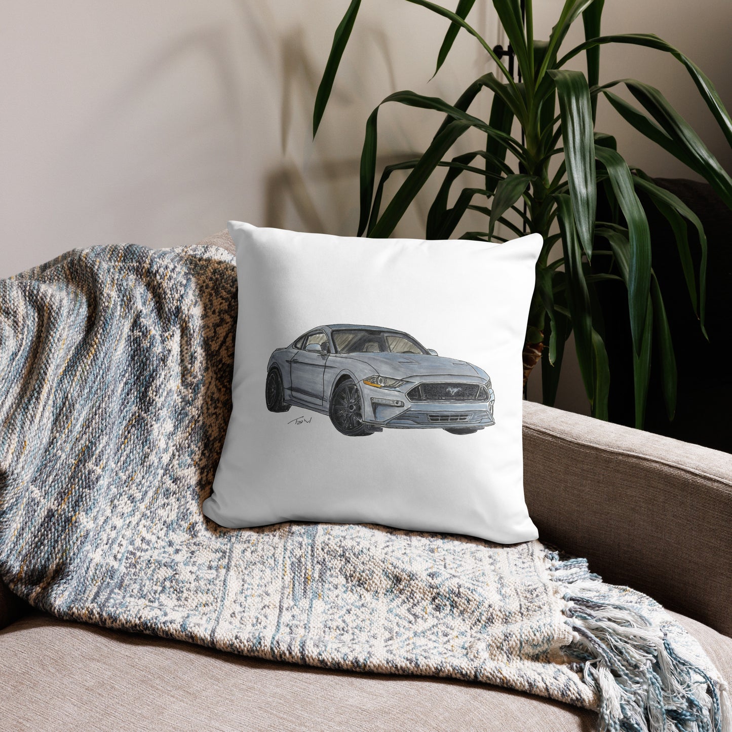 2021 FM GT350 Silver Basic Pillow