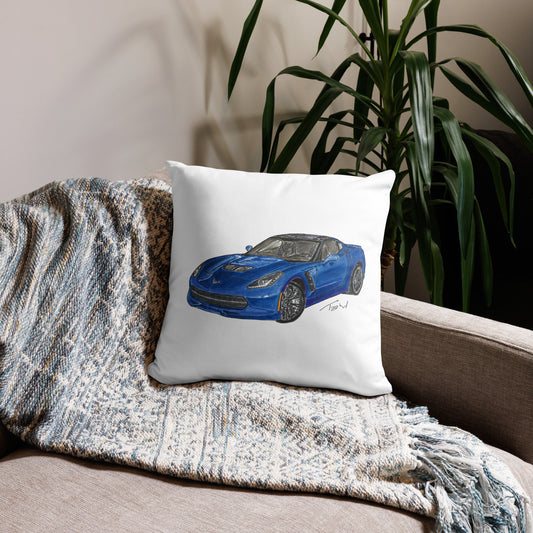 2015 C Stingray Blue Basic Pillow