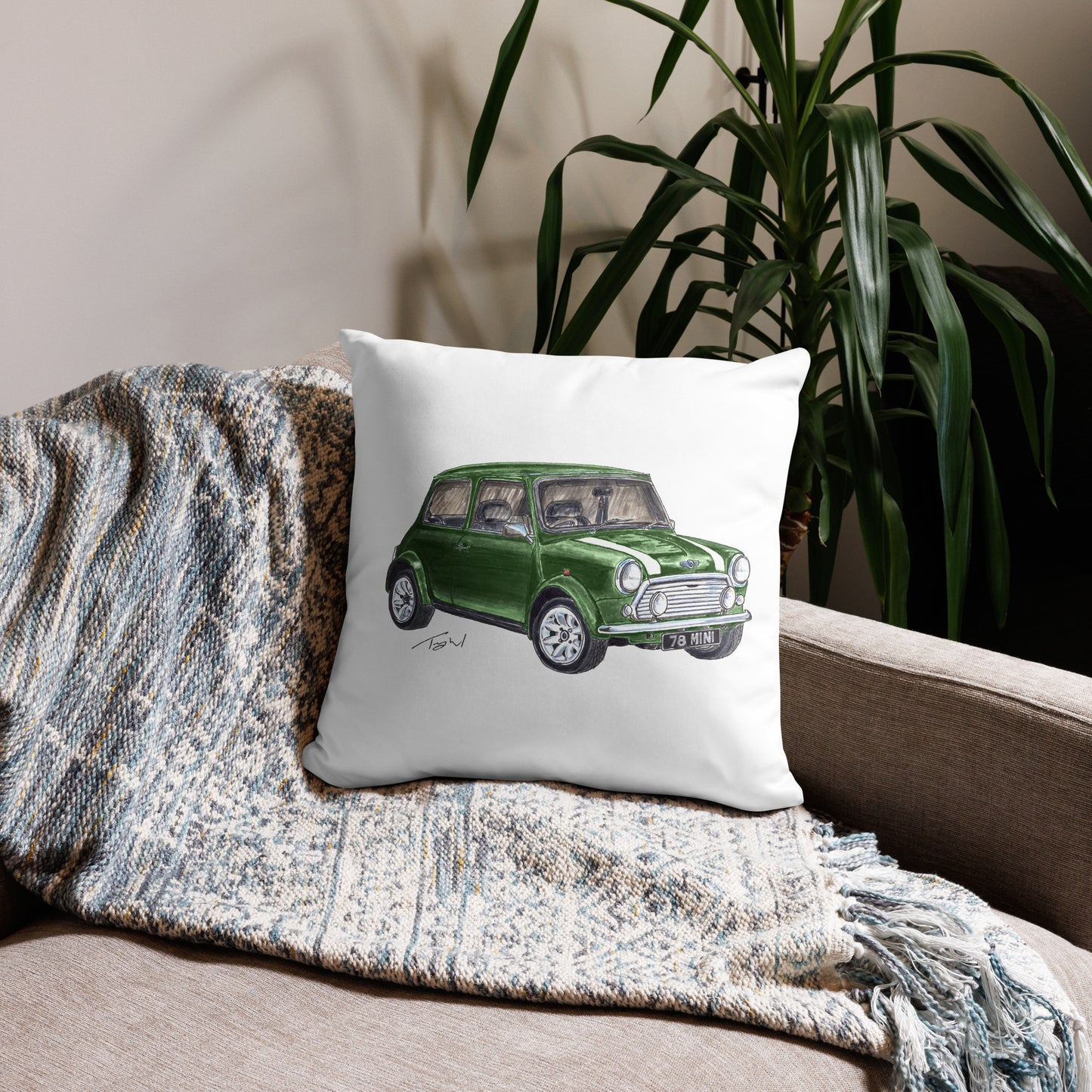 1978 M Cooper Green Basic Pillow