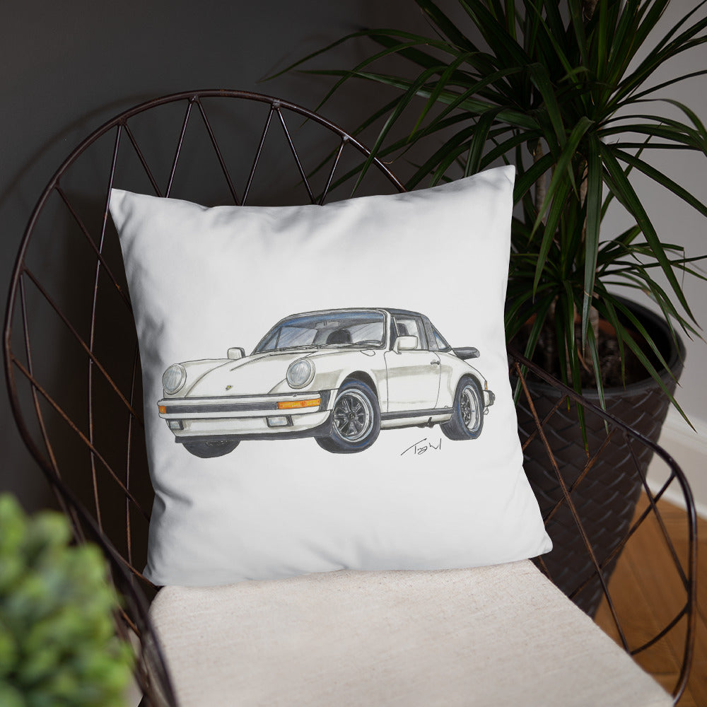 1986 911 Targa White Basic Pillow