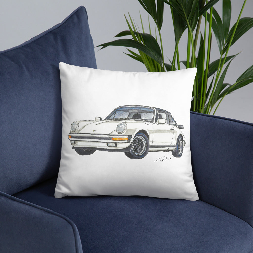 1986 911 Targa White Basic Pillow