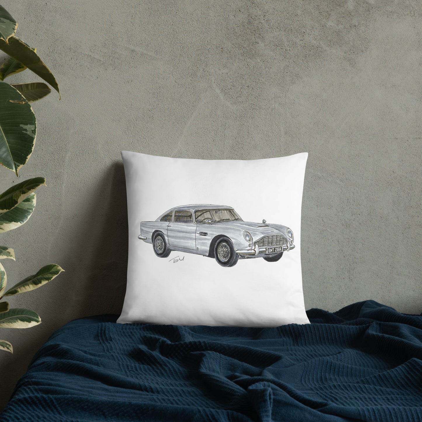 British 1965 AM DB5 Basic Pillow