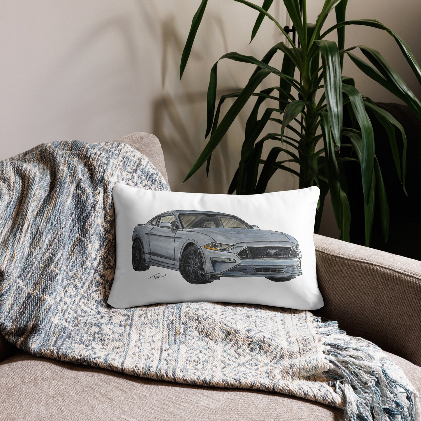 2021 FM GT350 Silver Basic Pillow