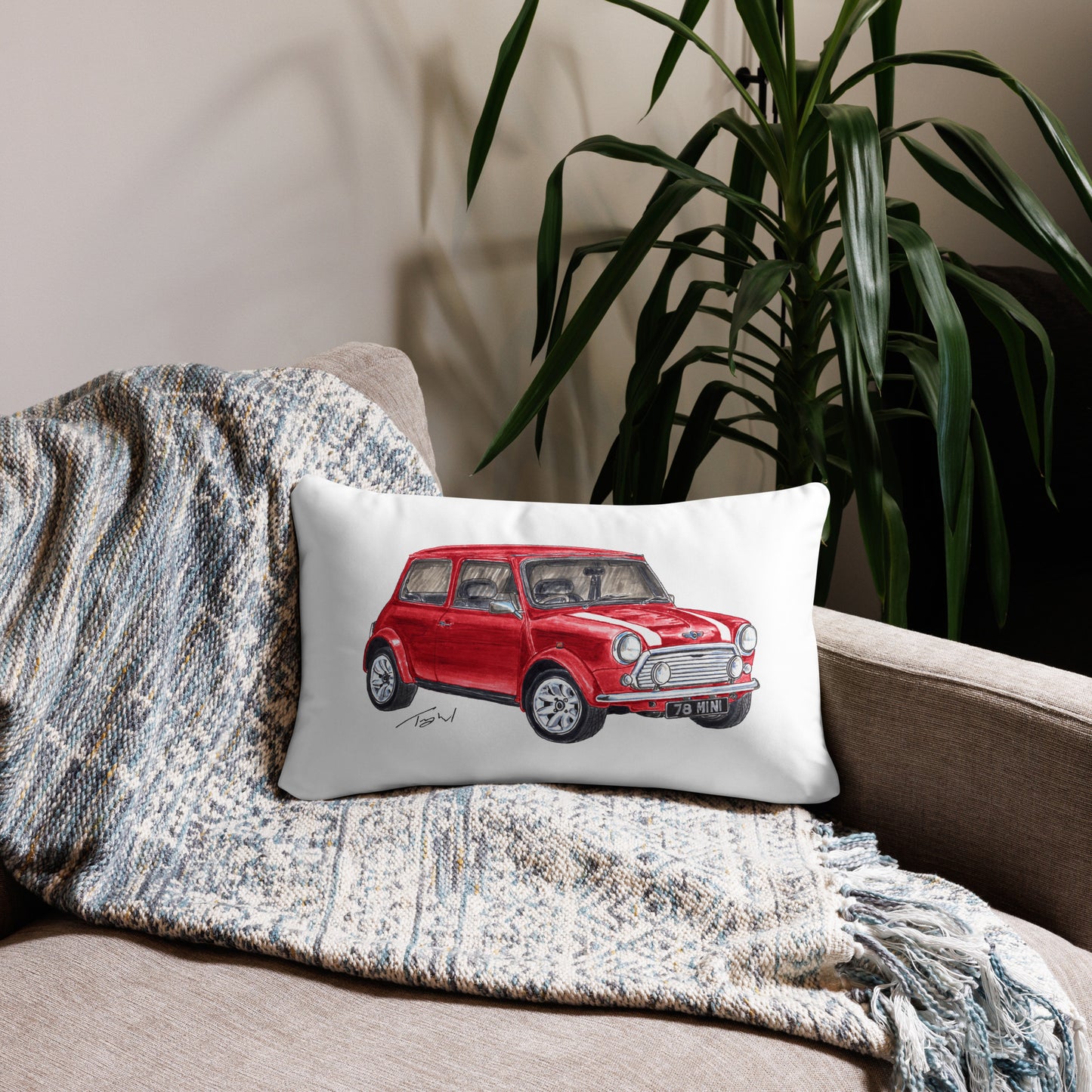 1978 M Cooper Red Basic Pillow