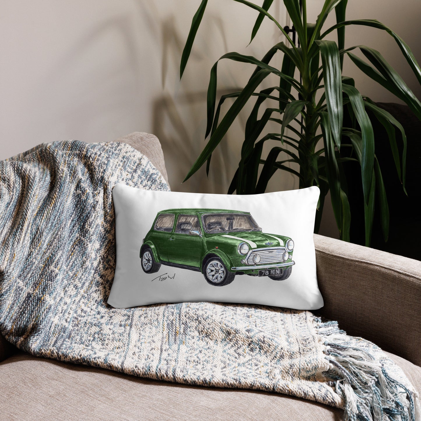 1978 M Cooper Green Basic Pillow