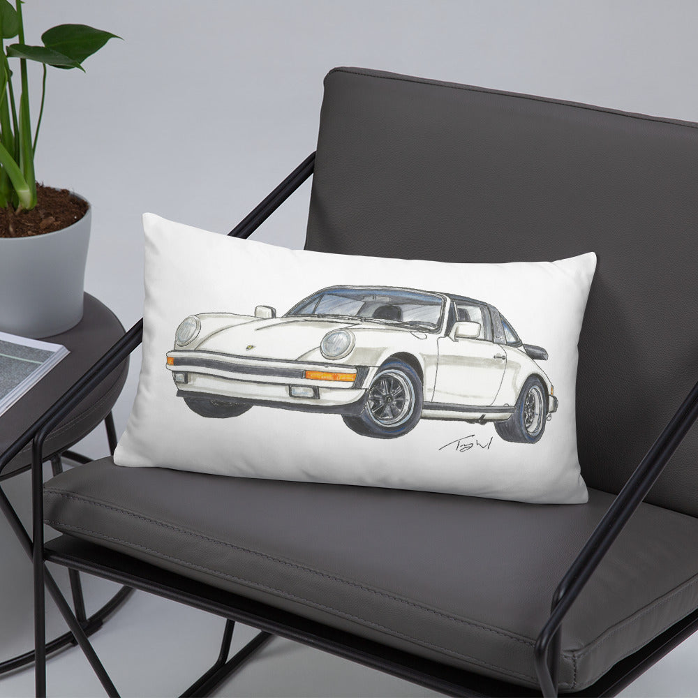 1986 911 Targa White Basic Pillow