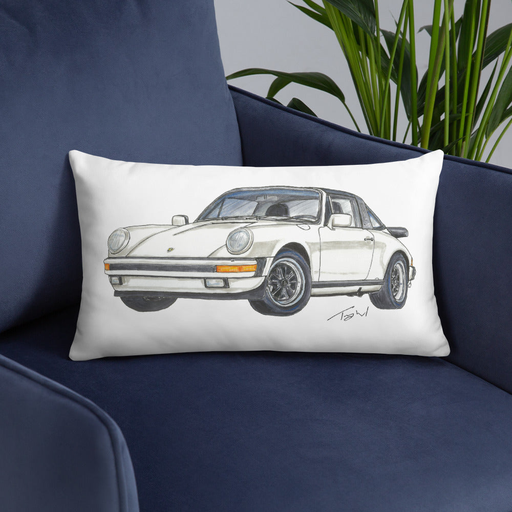 1986 911 Targa White Basic Pillow