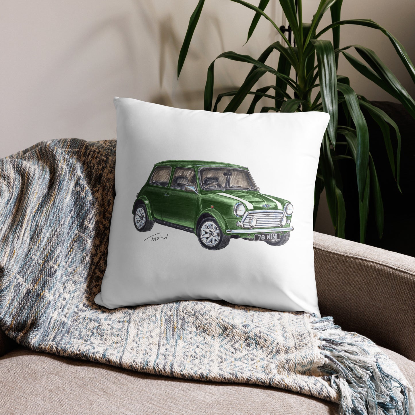 1978 M Cooper Green Basic Pillow