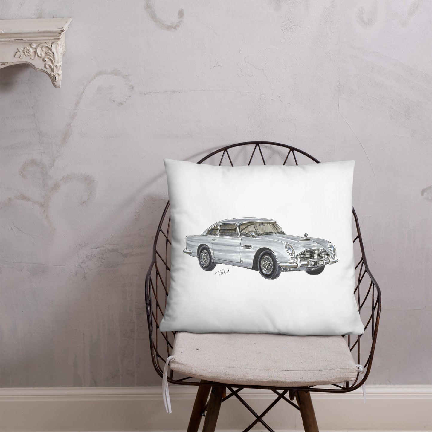 British 1965 AM DB5 Basic Pillow