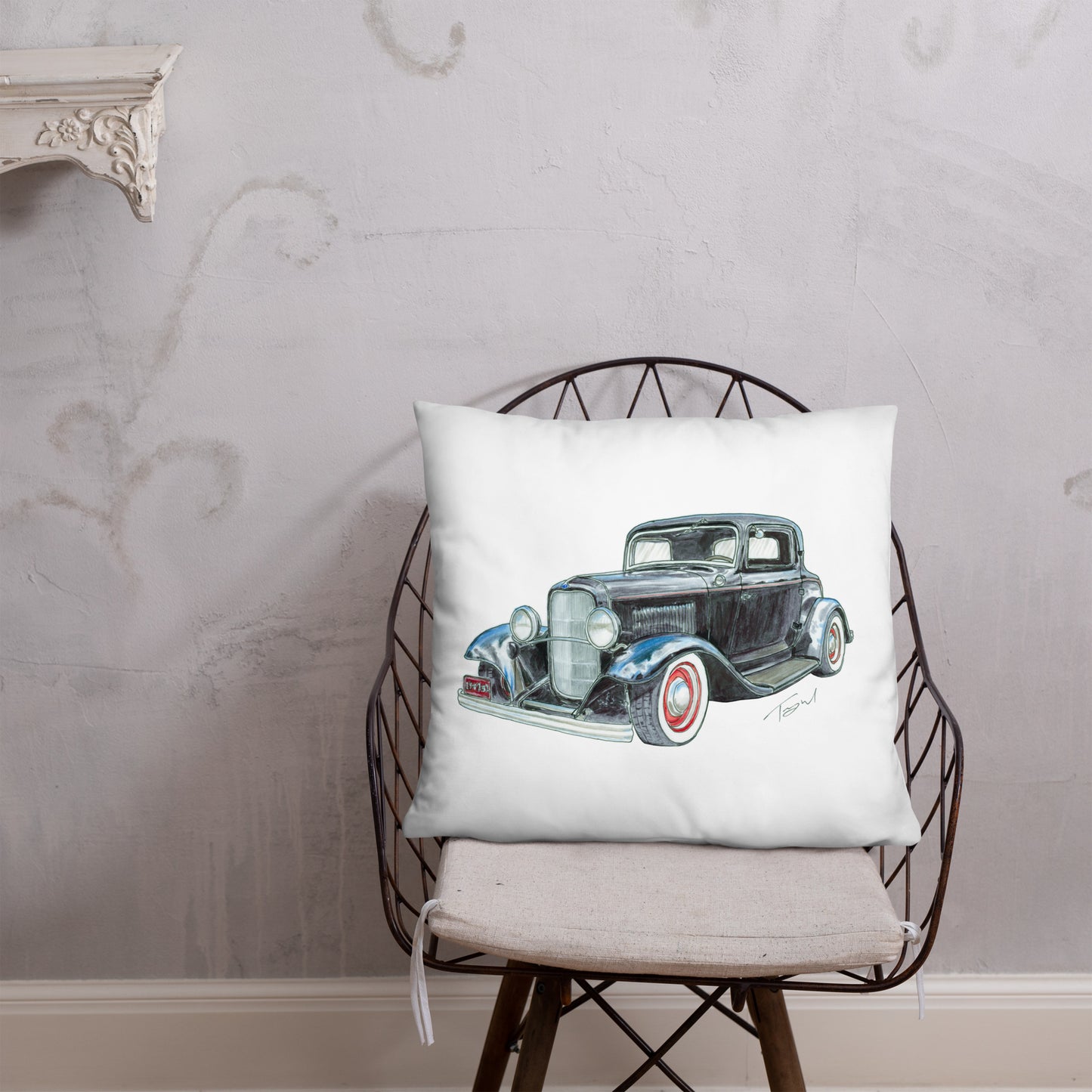 1932 F 3 Window Coupe Basic Pillow