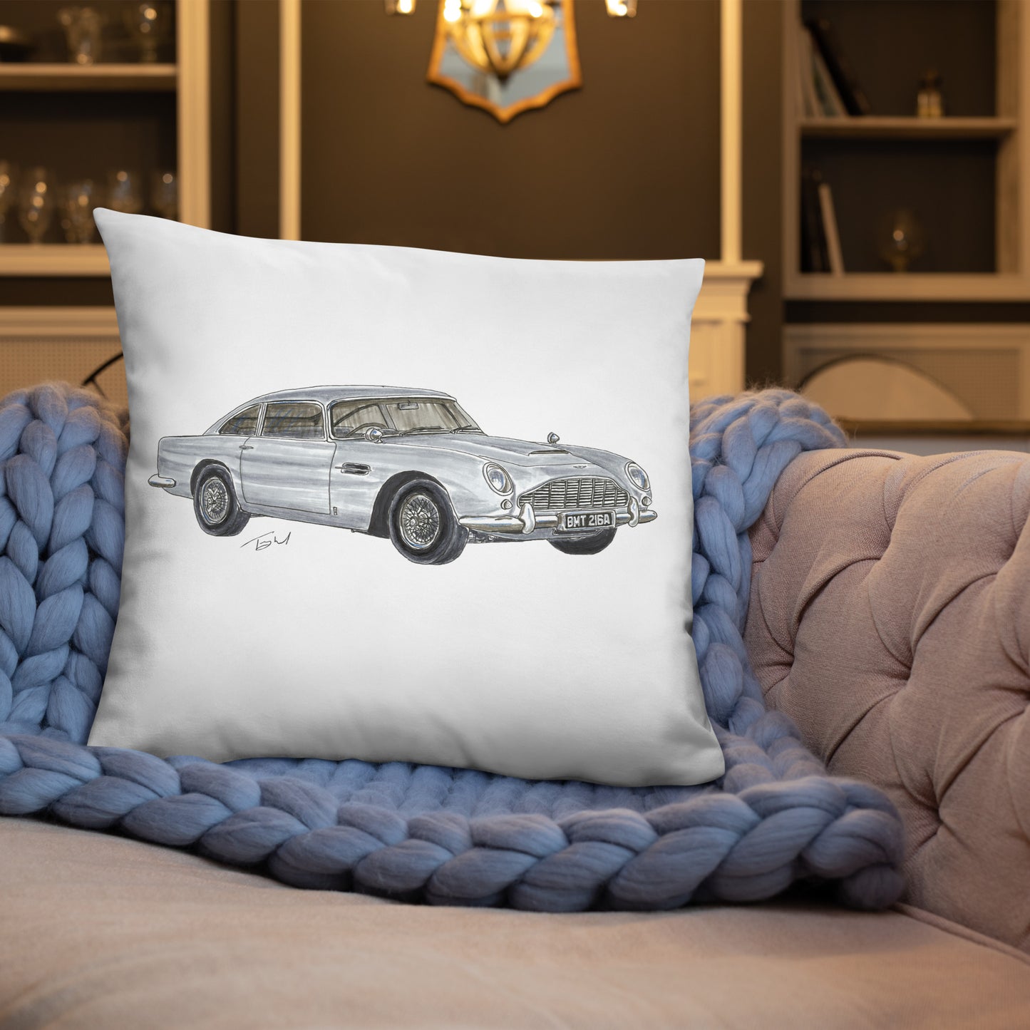 British 1965 AM DB5 Basic Pillow