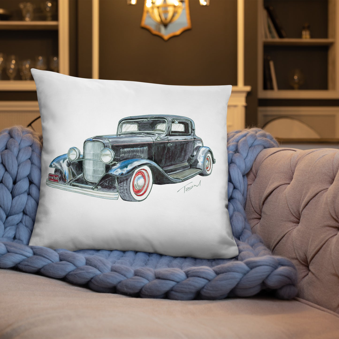 1932 F 3 Window Coupe Basic Pillow