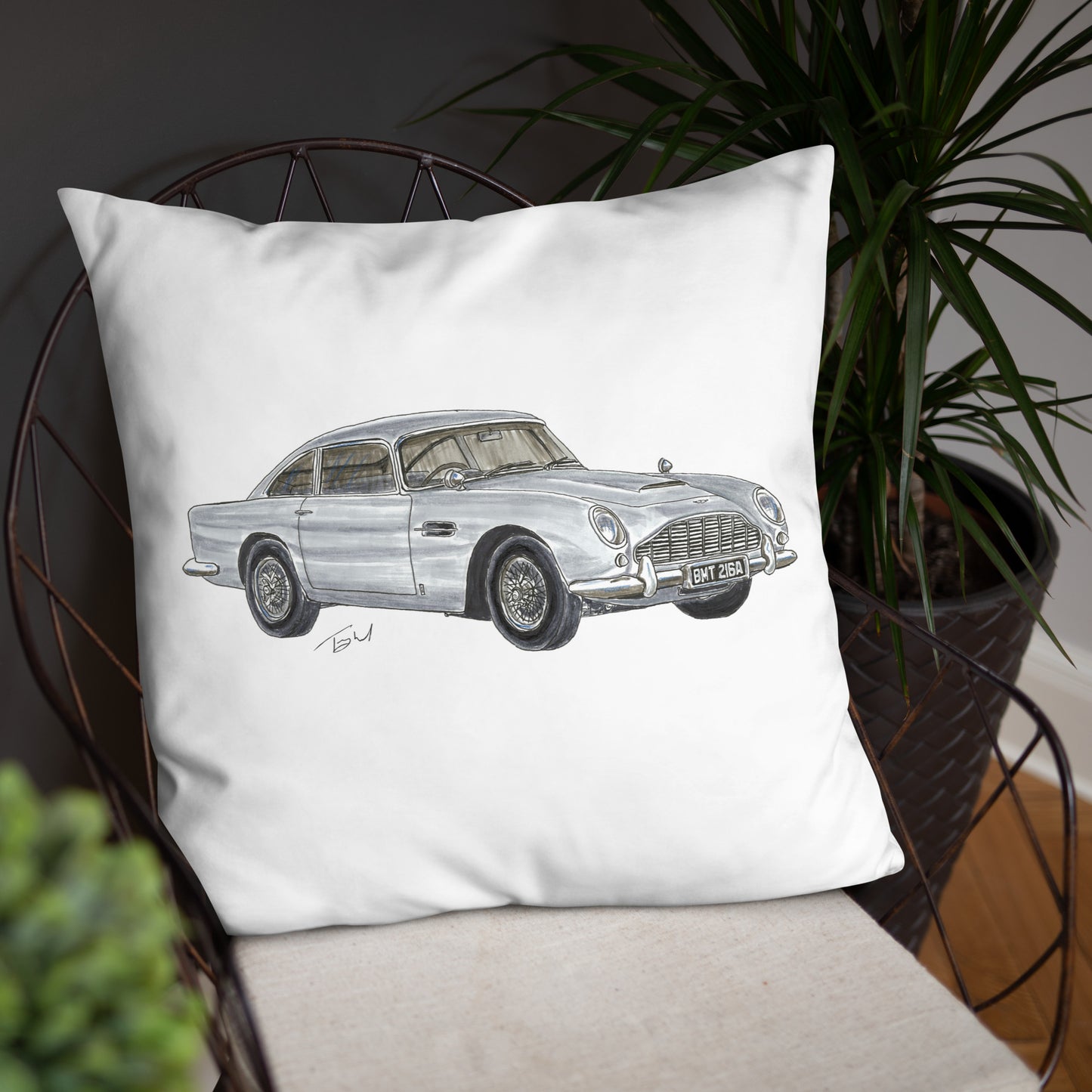 British 1965 AM DB5 Basic Pillow