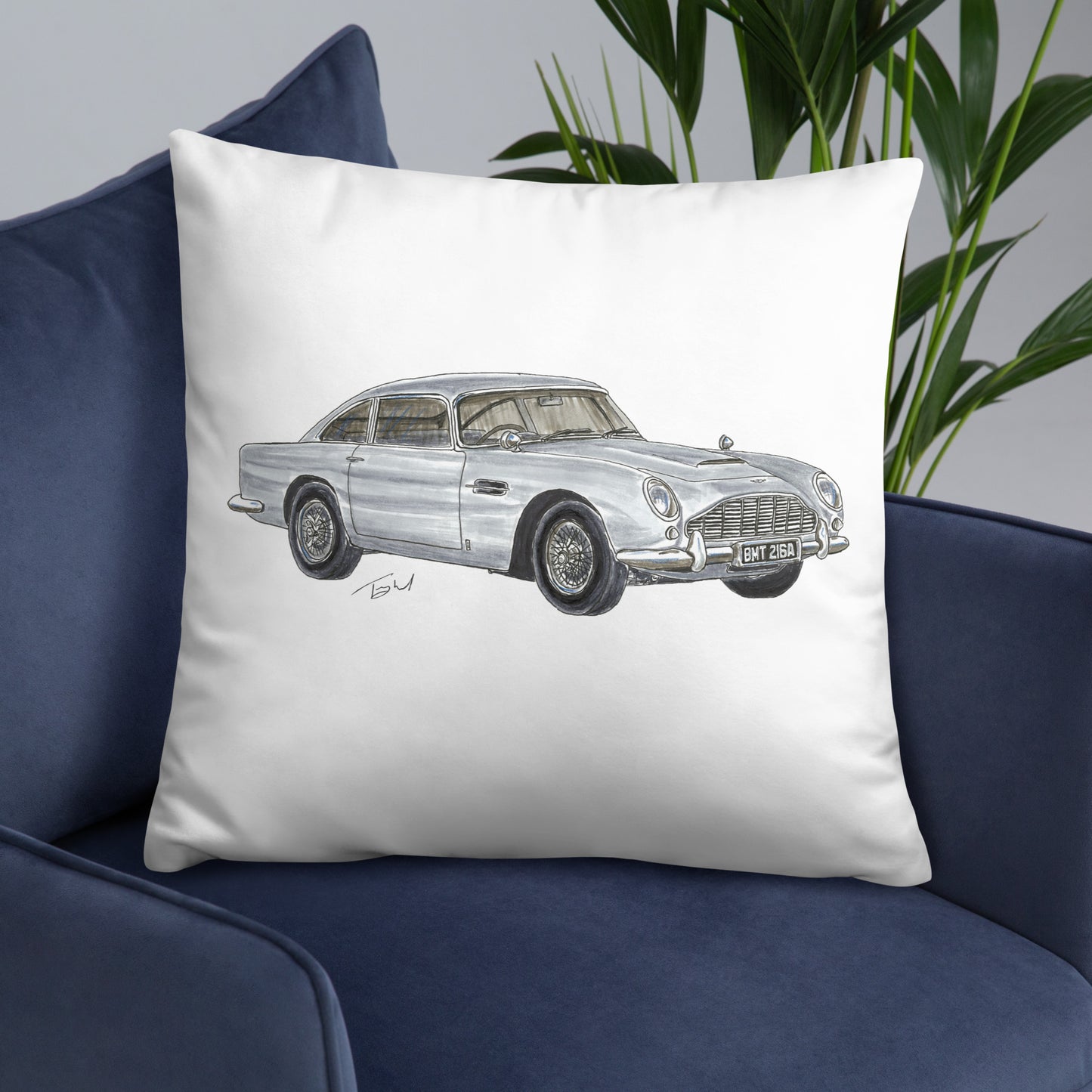 British 1965 AM DB5 Basic Pillow