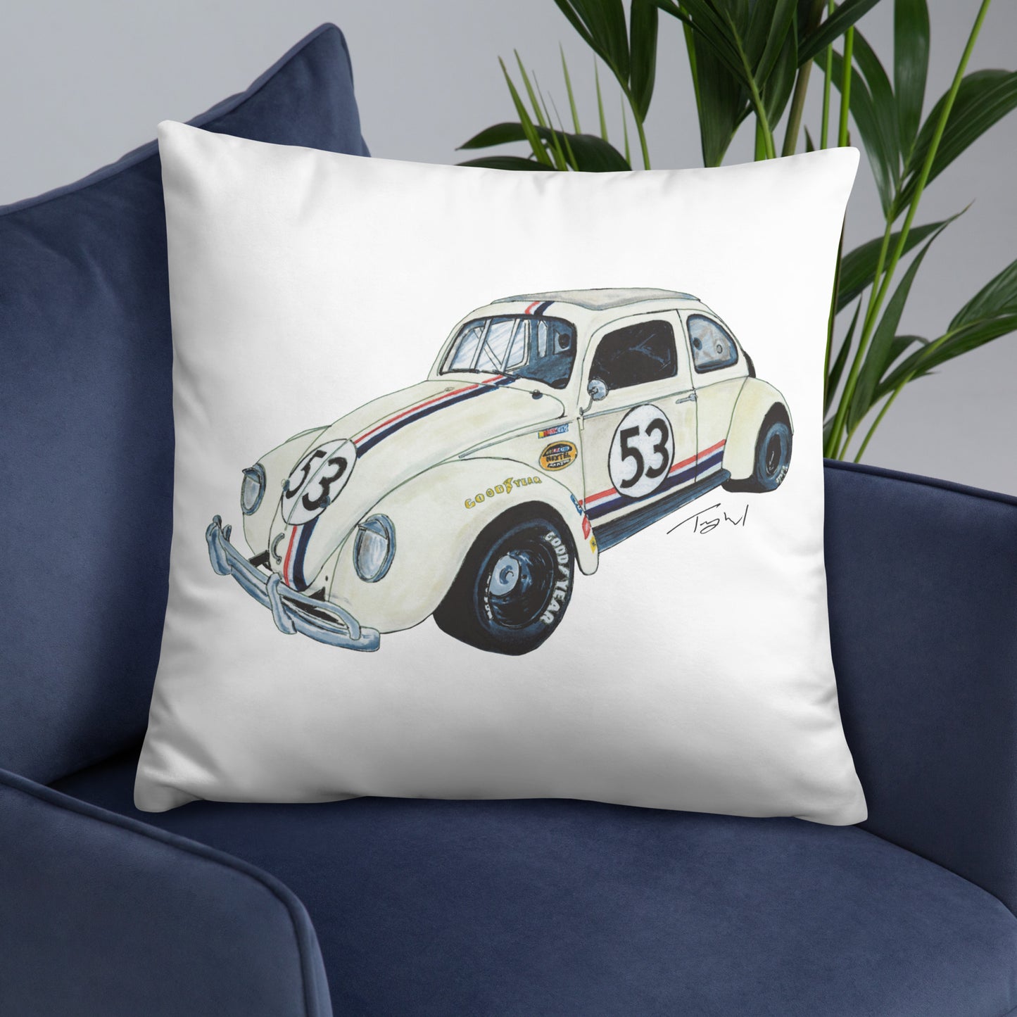 NASCAR Herbie Basic Pillow