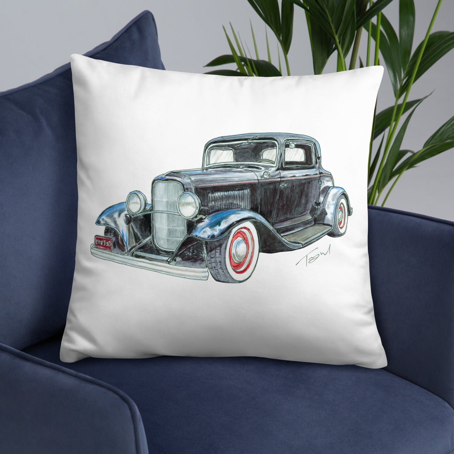 1932 F 3 Window Coupe Basic Pillow