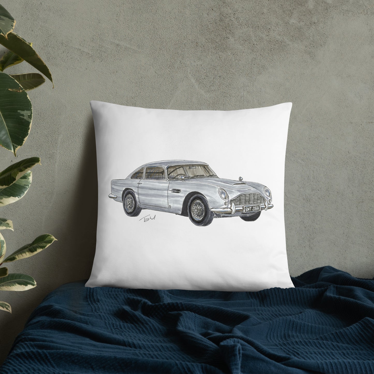 British 1965 AM DB5 Basic Pillow