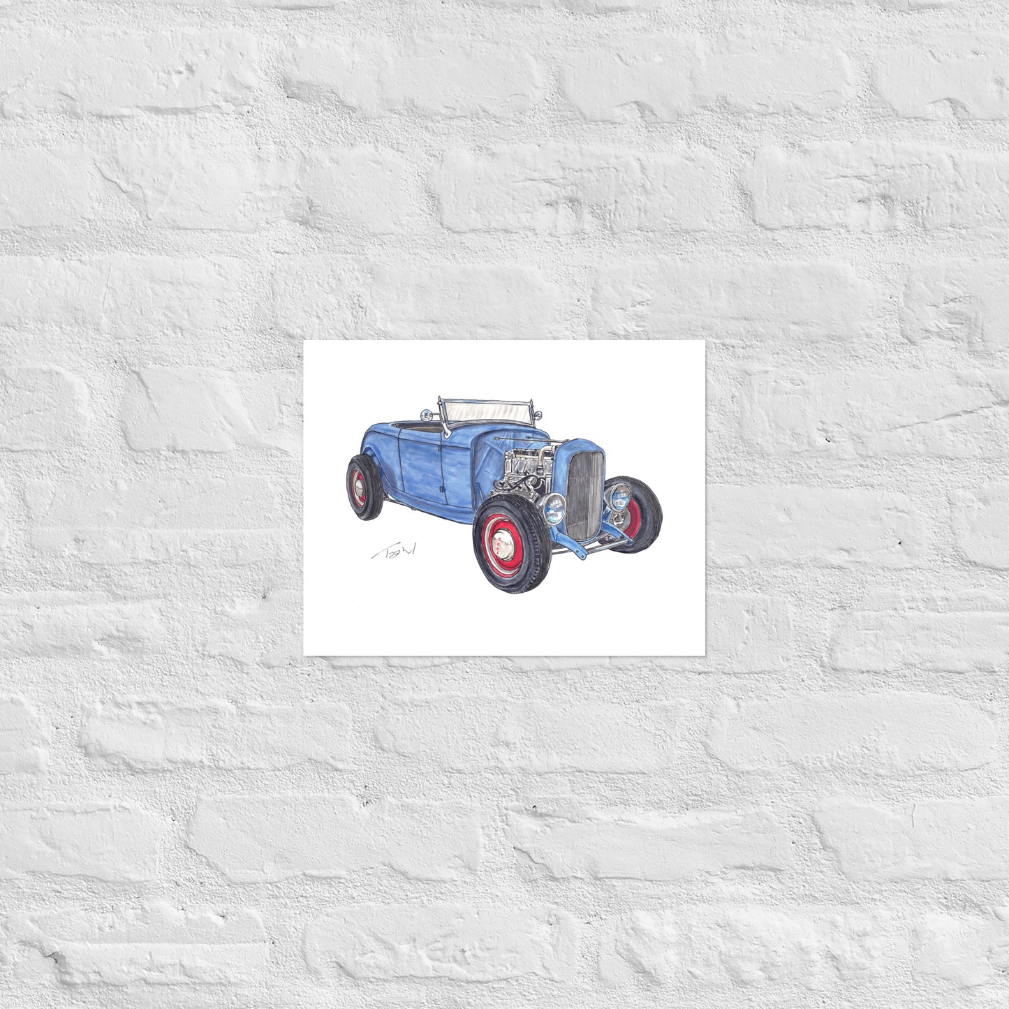 1932 F Roadster Flathead Poster