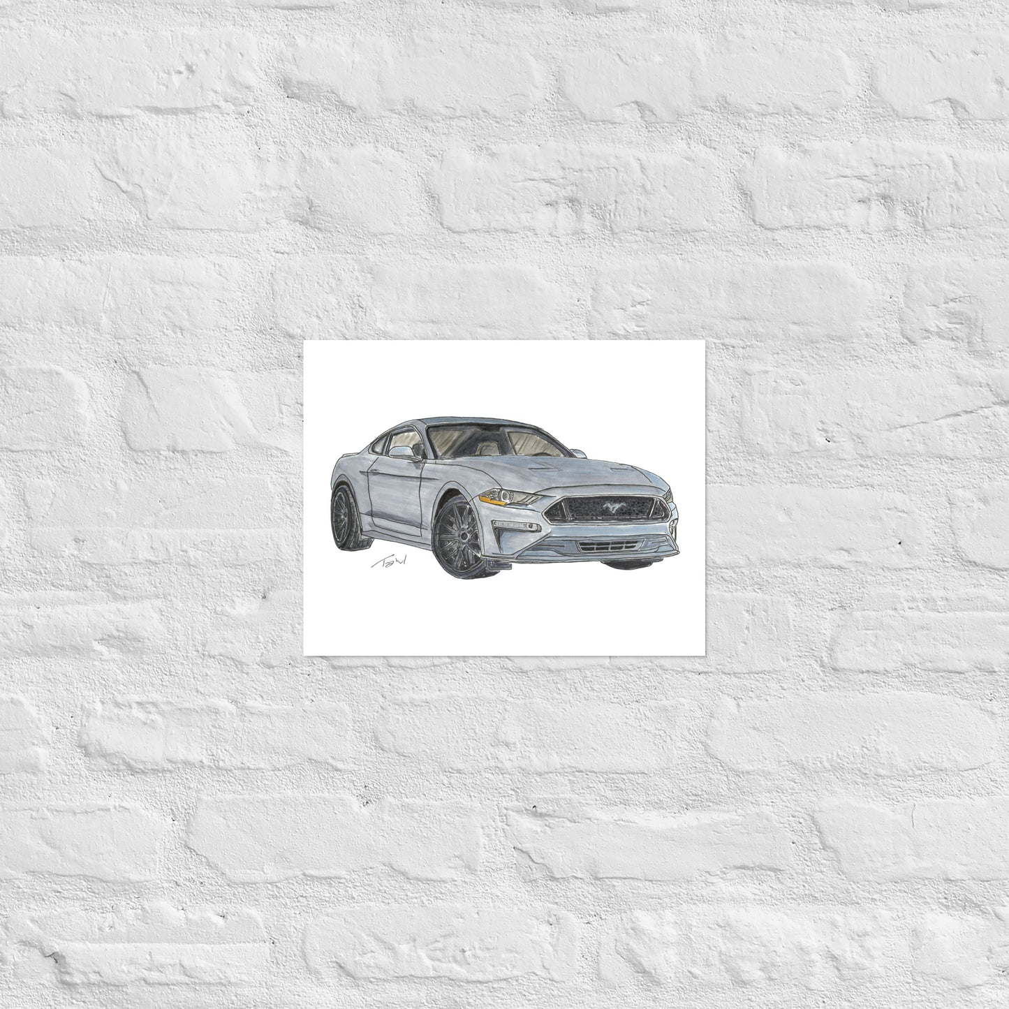 2021 FM GT350 Silver Poster