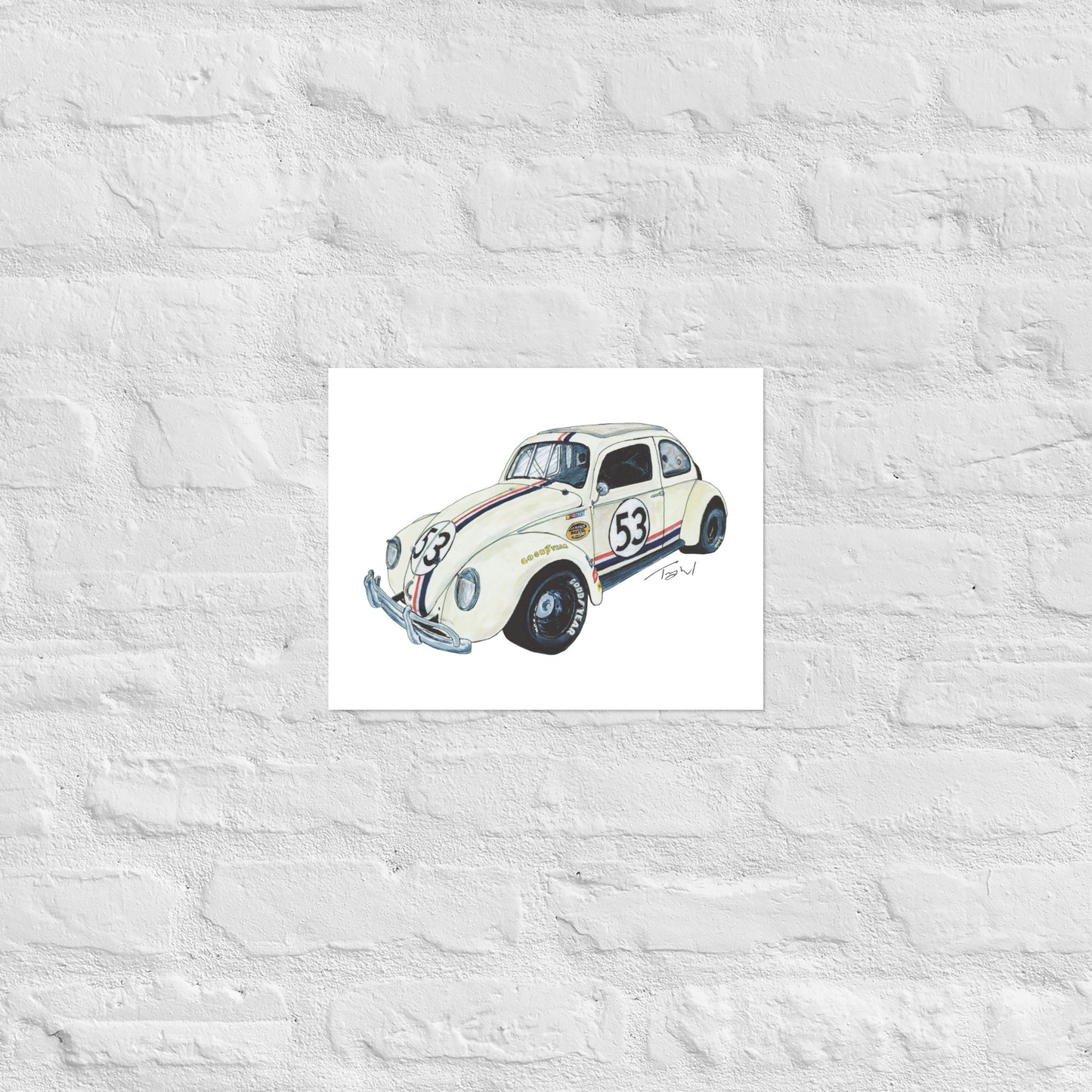 NASCAR Herbie Poster