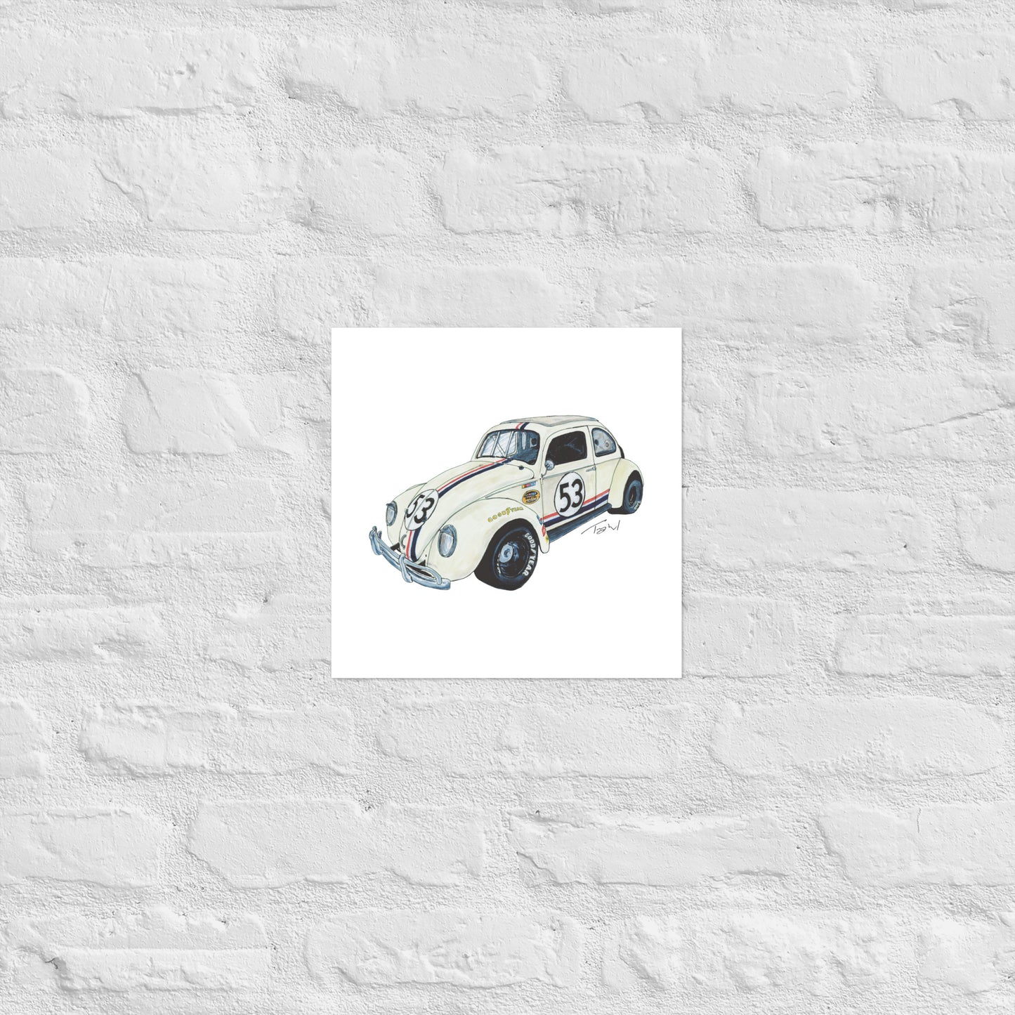 NASCAR Herbie Poster