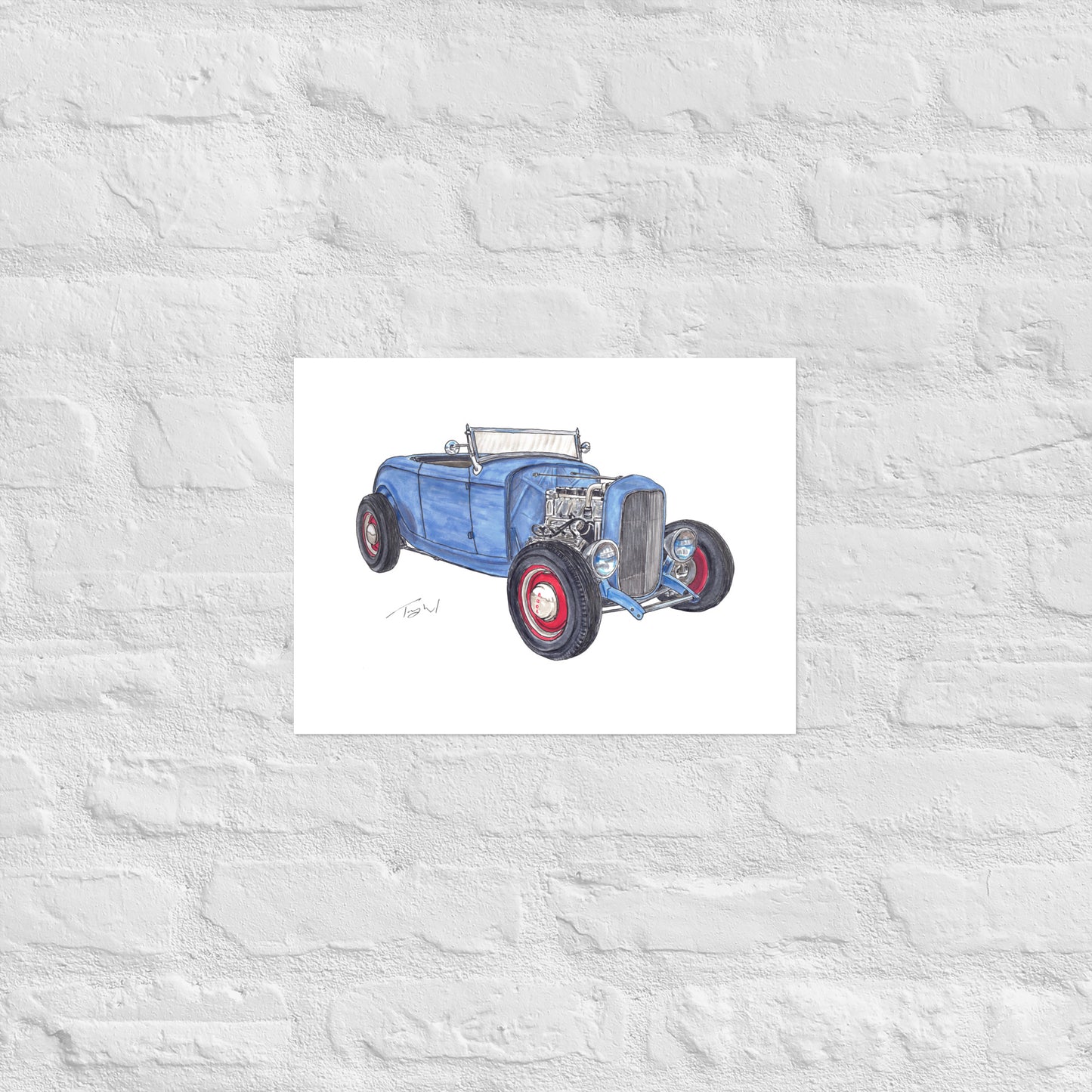 1932 F Roadster Flathead Poster