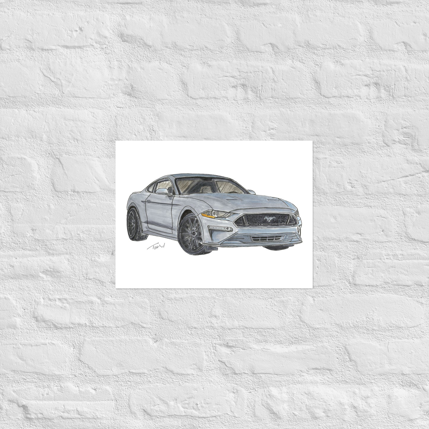 2021 FM GT350 Silver Poster