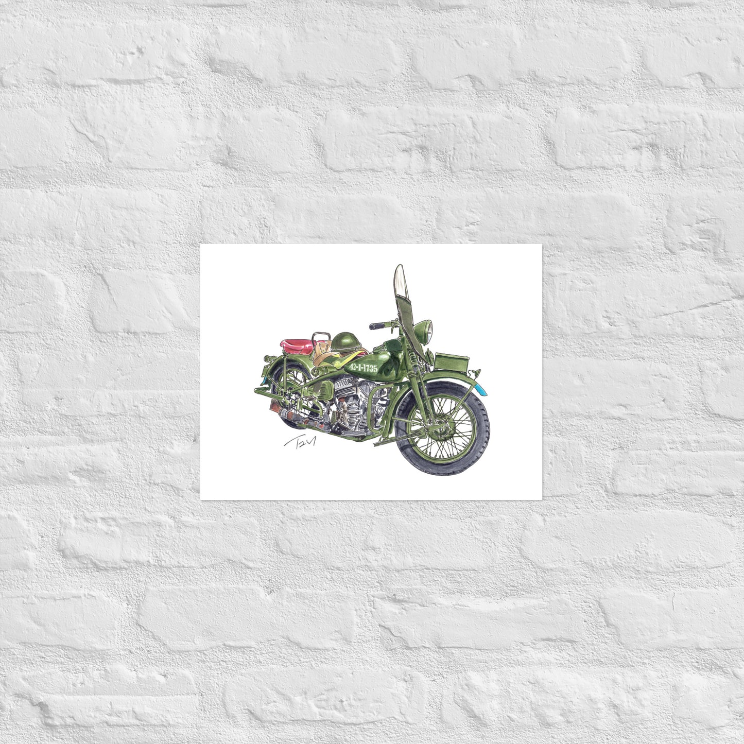 Model 42 WLC HD Motorcycle Poster