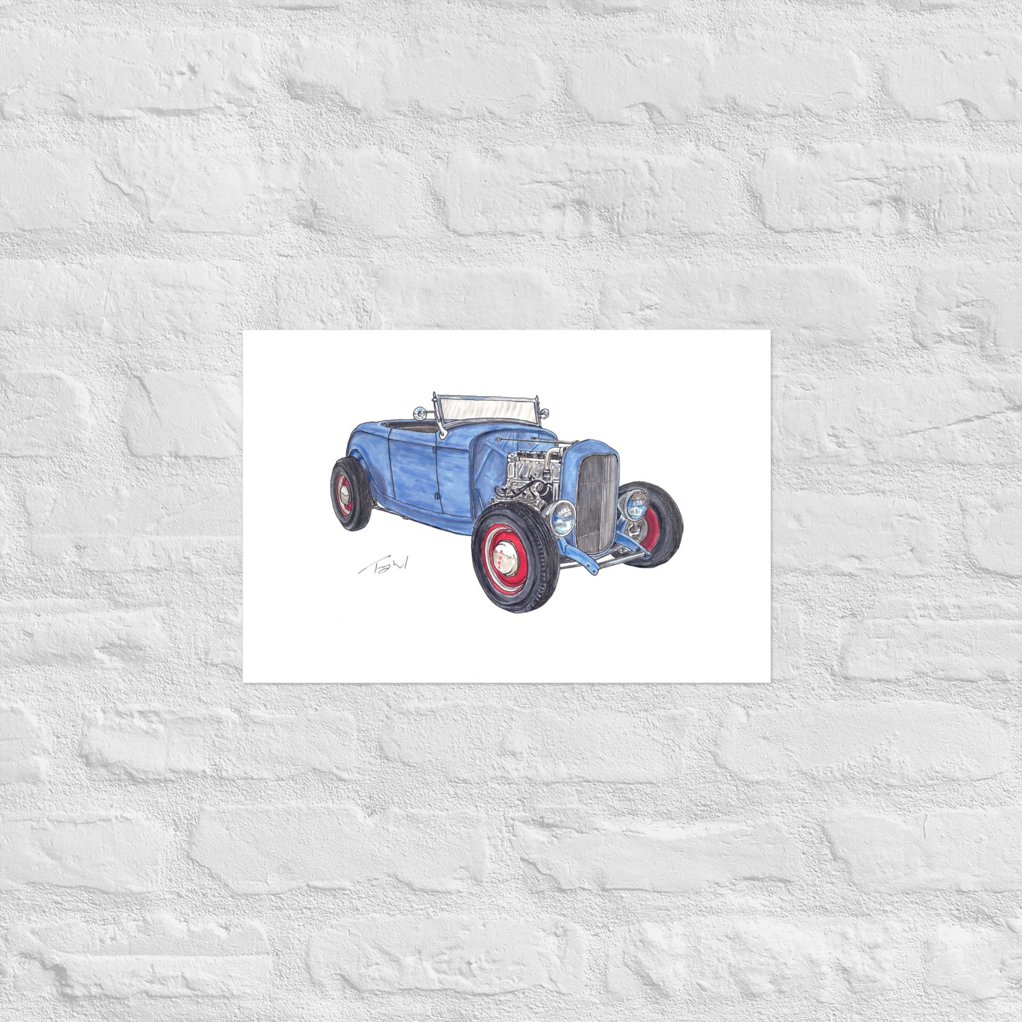 1932 F Roadster Flathead Poster