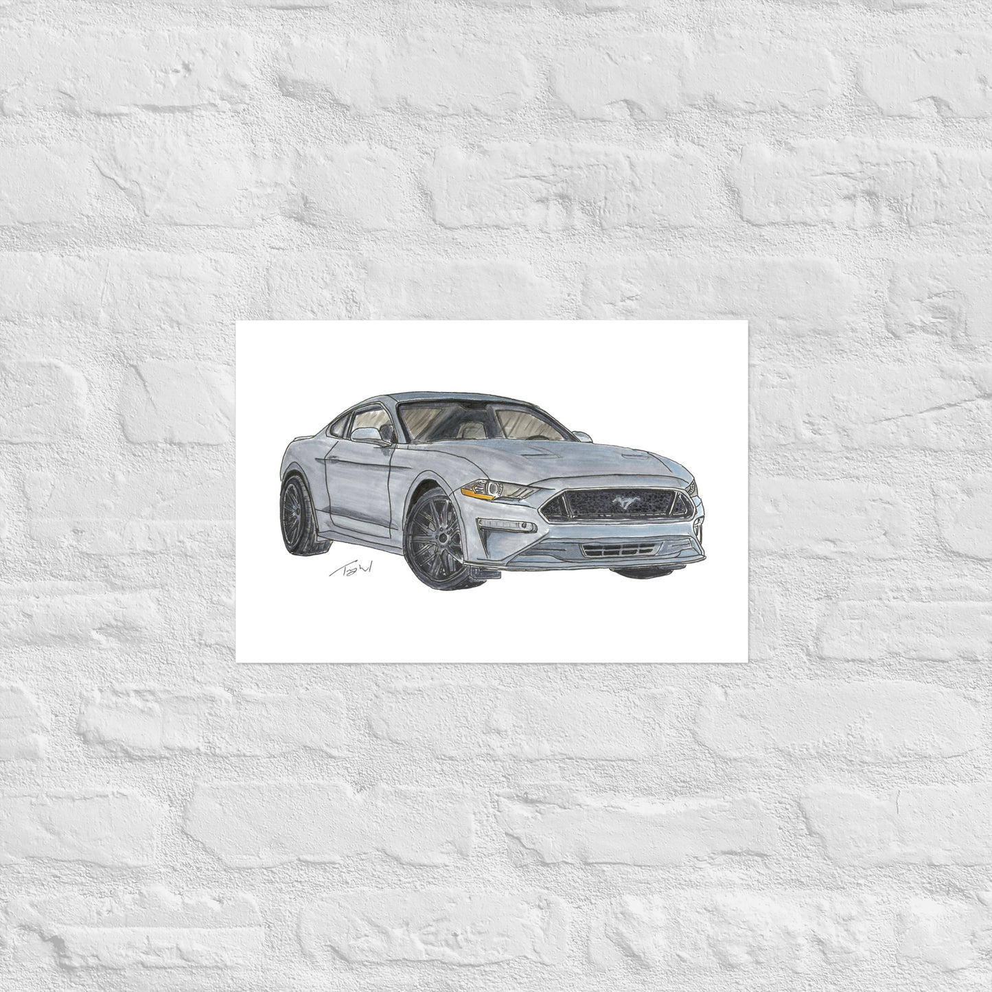 2021 FM GT350 Silver Poster