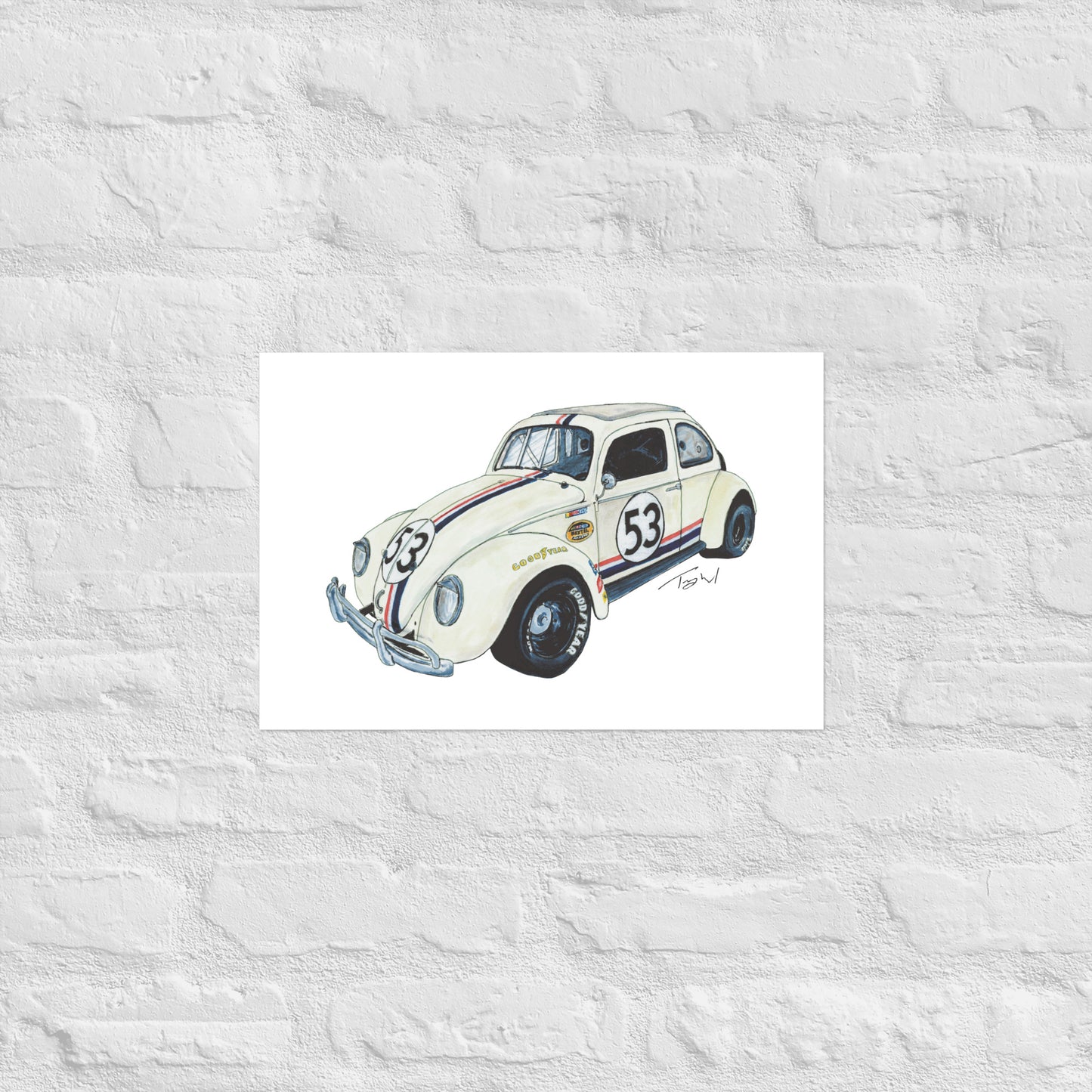 NASCAR Herbie Poster