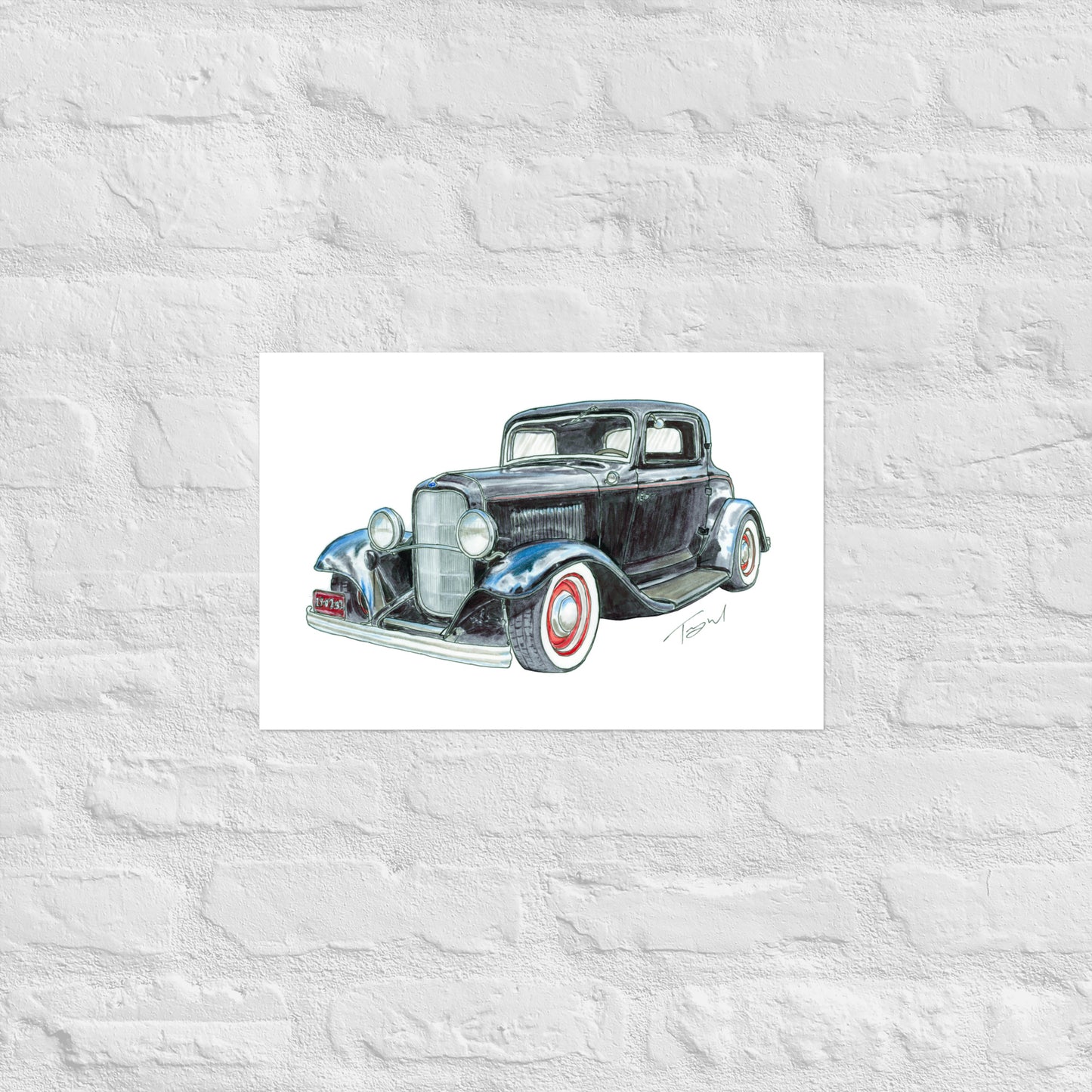 1932 F 3 Window Coupe Poster