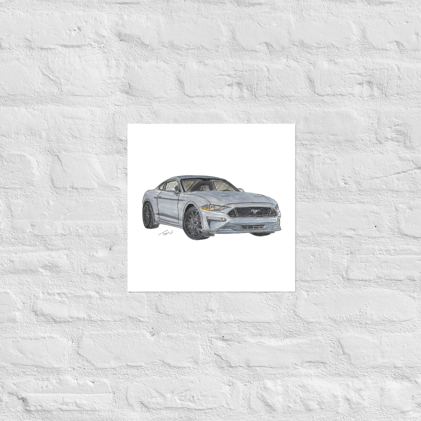 2021 FM GT350 Silver Poster