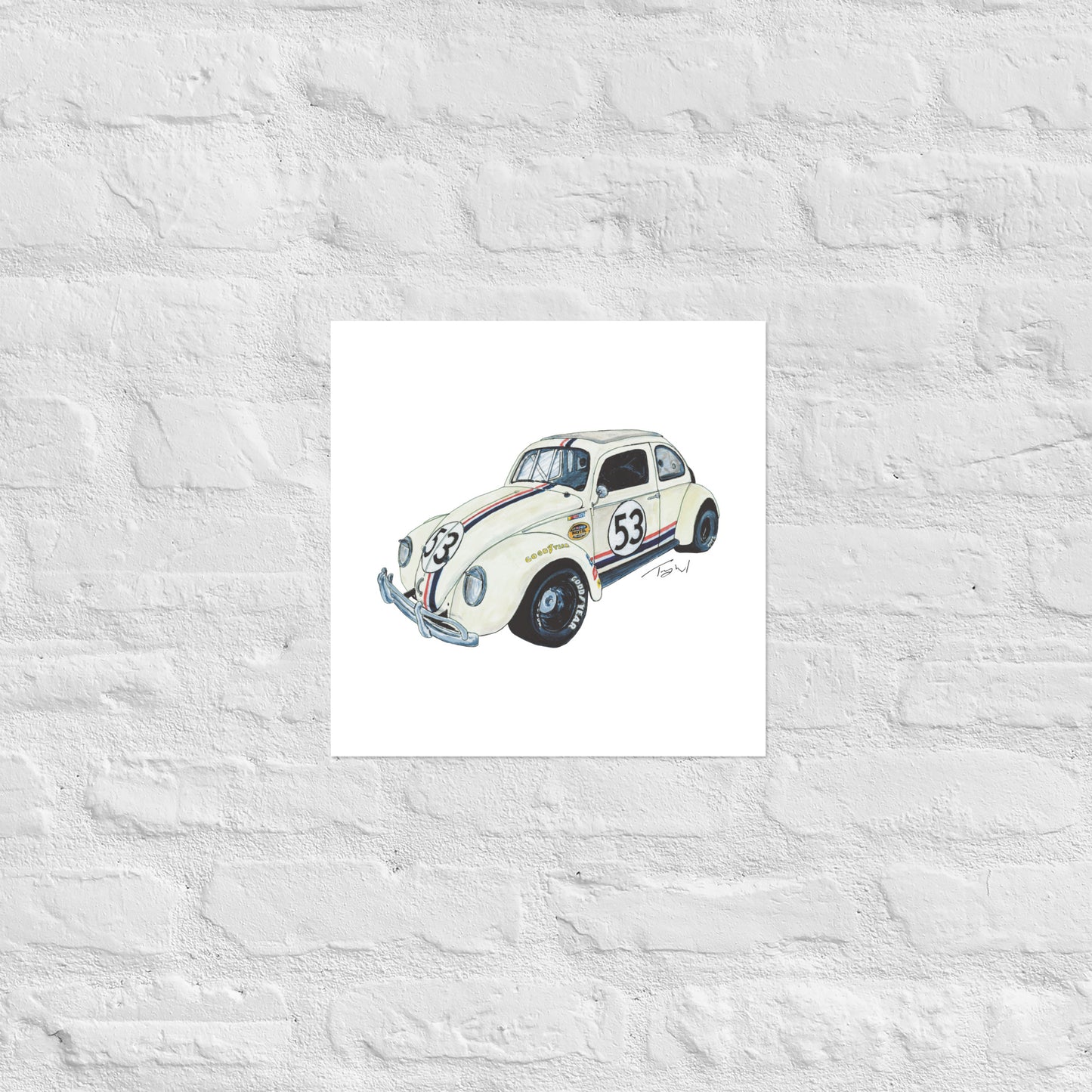 NASCAR Herbie Poster