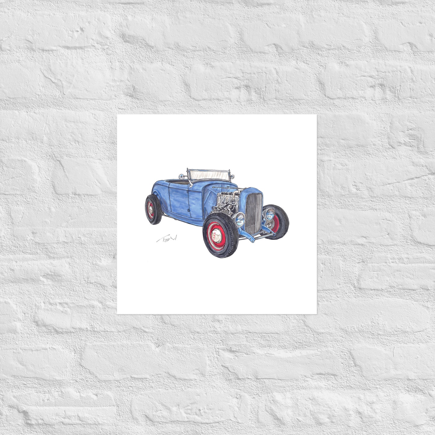 1932 F Roadster Flathead Poster