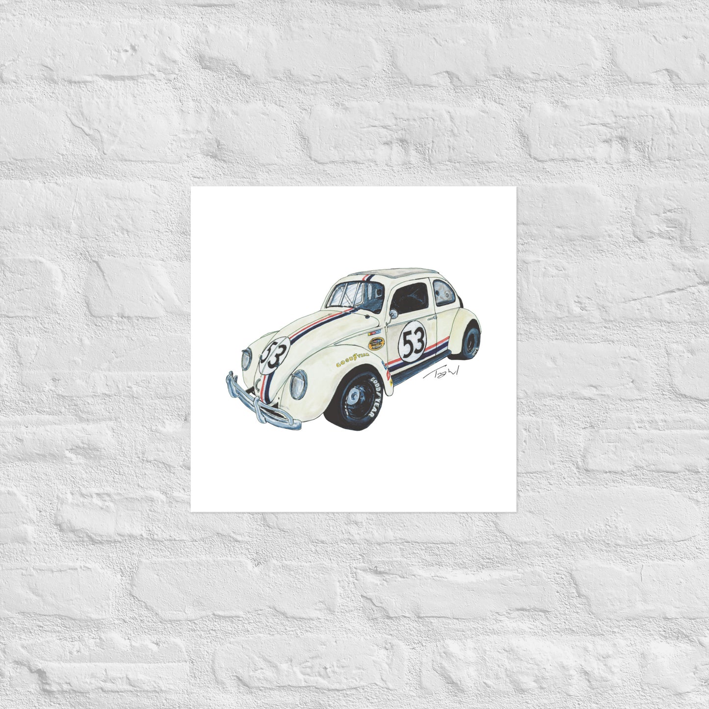 NASCAR Herbie Poster